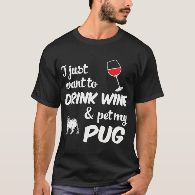 My Pug Funny Dog Lover T-Shirt (Front)