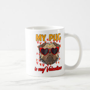 My Pug In My Valentine Cute Valentineu2019s Day Pe Coffee Mug
