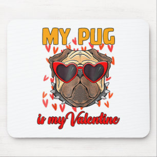 My Pug In My Valentine Cute Valentineu2019s Day Pe Mouse Mat