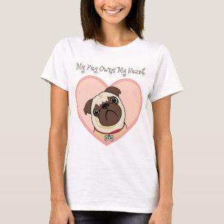 My Pug Owns My Heart Tees