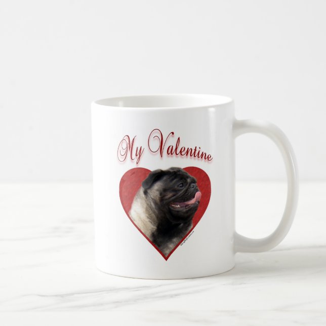 My Pug Valentine Coffee Mug (Right)
