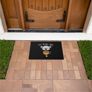 My Puns Are Koala Tea Funny Animal Puns Doormat