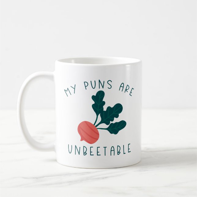 My Puns Are Unbeetable Coffee Mug (Left)