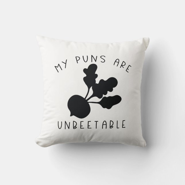 My Puns Are Unbeetable Cushion (Front)