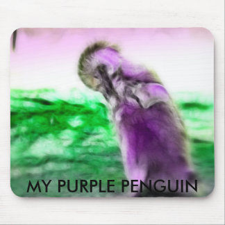 MY PURPLE PENGUIN MOUSE MAT