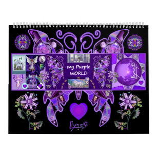 "My purple world" by Llyne F Calendar