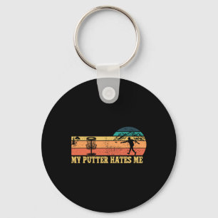 My Putter Hates Me Funny Disc Golf Key Ring