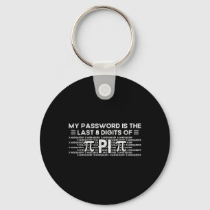 My Pword Is The Last 8 Digits Of Pi - Funny Math T Key Ring