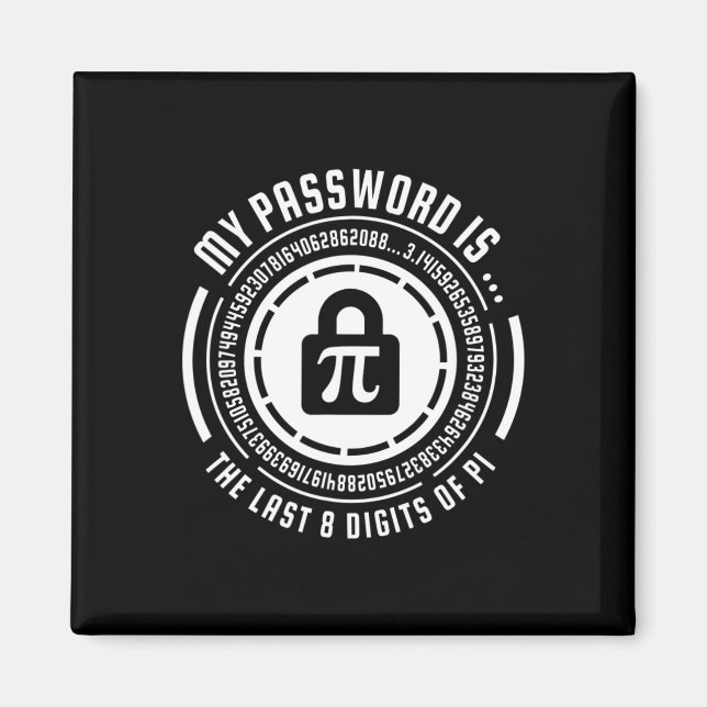 My Pword Is The Last 8 Digits Of Pi Math Mathemati Magnet (Front)