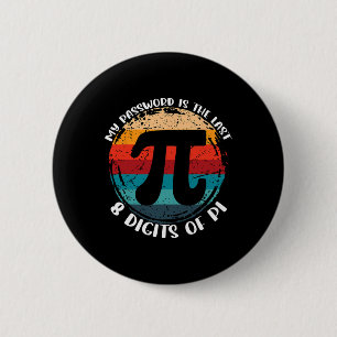 My Pword Is The Last 8 Digits Of Pi Math Teachers  6 Cm Round Badge