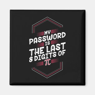 My Pword Is The Last 8 Digits Of Pi - Pi Day  Magnet