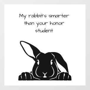 My rabbit's smarter than your honour student decal
