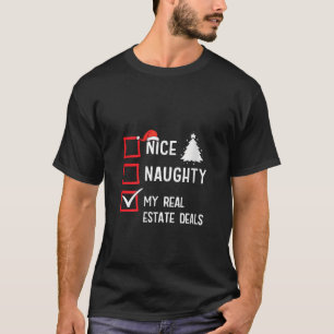 My Real Estate Deals Nice Naughty Christmas V Neck T-Shirt