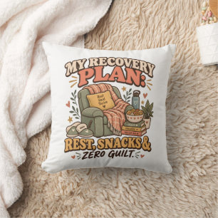My Recovery Plan Rest Snacks & Zero Guilt Frong Cushion