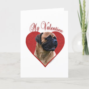 My Red Bullmastiff Valentine Holiday Card