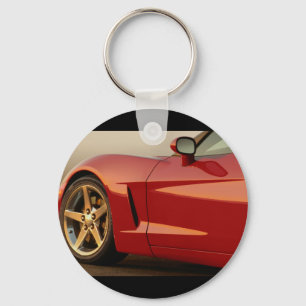 My Red Corvette Key Ring