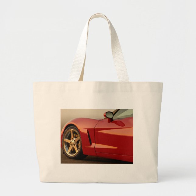 My Red Corvette Large Tote Bag (Front)
