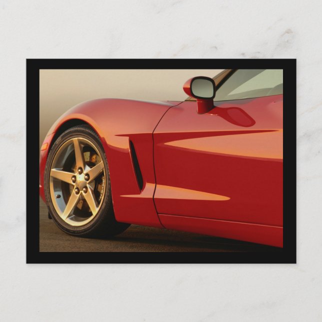 My Red Corvette Postcard (Front)