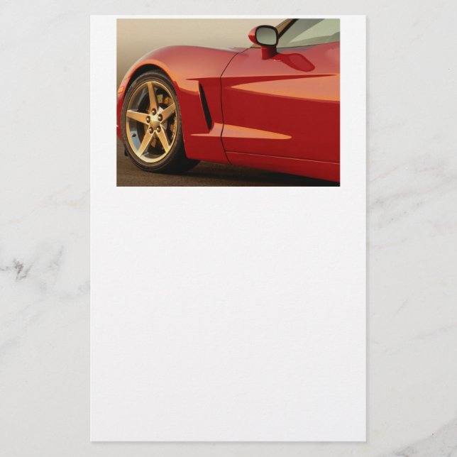 My Red Corvette Stationery (Front)