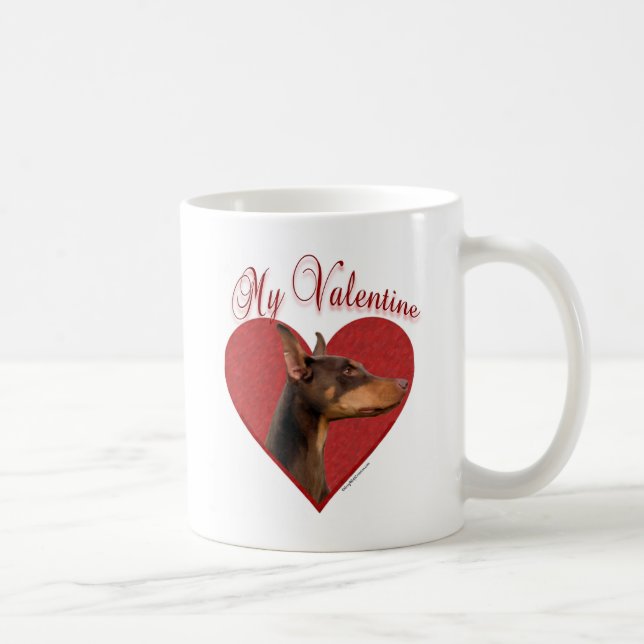 My Red Doberman Valentine Coffee Mug (Right)