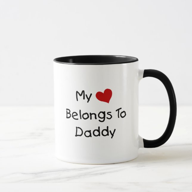 My Red Heart Belongs to Daddy Mug (Right)