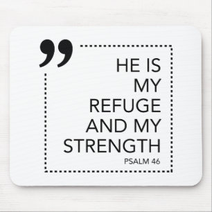 My Refuge and Strength Mere Christianity Quotes Mouse Mat