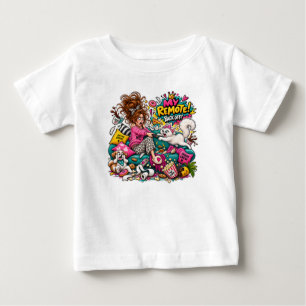 My Remote Back Off Funny Cat Chaos Baby T-Shirt