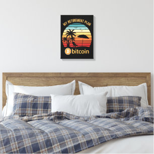 My Retirement Plan Bitcoin Beach Sunset Canvas Print