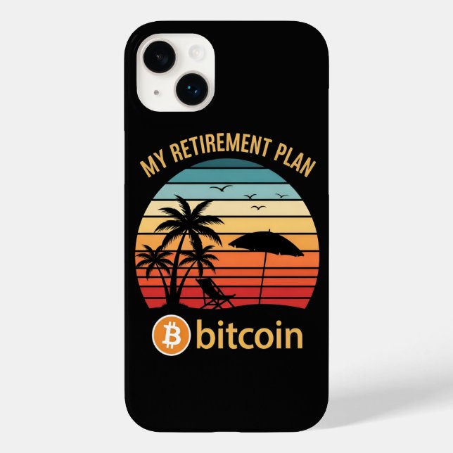My Retirement Plan Bitcoin Beach Sunset Case-Mate iPhone Case (Back)