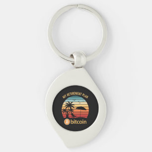 My Retirement Plan Bitcoin Beach Sunset Key Ring
