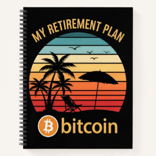 My Retirement Plan Bitcoin Beach Sunset Notebook