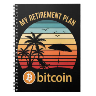 My Retirement Plan Bitcoin Beach Sunset Notebook
