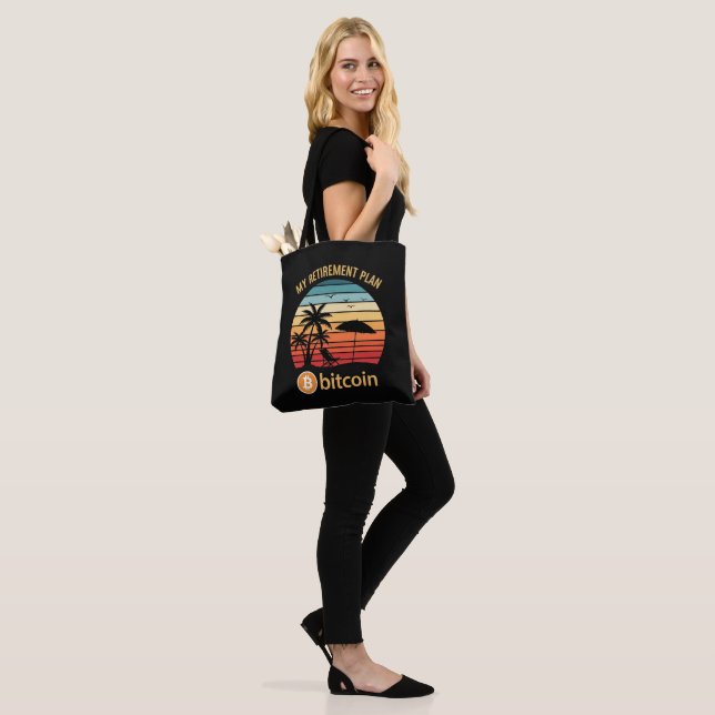 My Retirement Plan Bitcoin Beach Sunset Tote Bag (On Model)