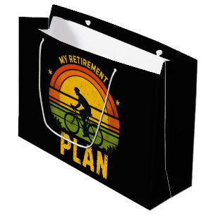 My Retirement Plan Cycling Enthusiast Large Gift Bag