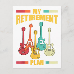 My Retirement Plan Electric Guitar Musical String Enclosure Card