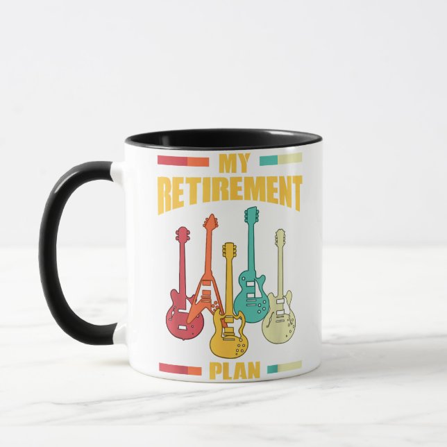 My Retirement Plan Electric Guitar Musical String  Mug (Left)
