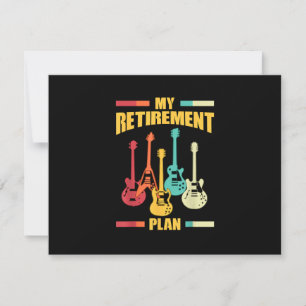 My Retirement Plan Electric Guitar Musical String  RSVP Card