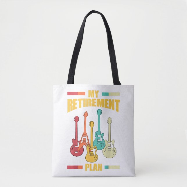 My Retirement Plan Electric Guitar Musical String  Tote Bag (Front)