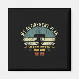 My Retirement Plan Funny Disc Golf Gag Senior Men  Magnet
