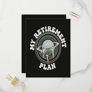 My Retirement Plan Golf Retirement Golfer Invitation Postcard