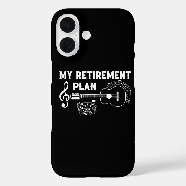 My Retirement Plan Guitar Funny Musicians Case-Mate iPhone Case (Back)