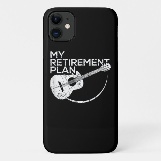 My Retirement Plan Guitar Funny Musicians Case-Mate iPhone Case (Back)