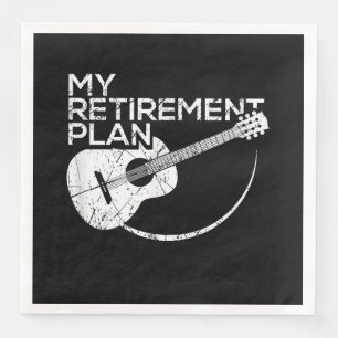 My Retirement Plan Guitar Funny Musicians Napkin