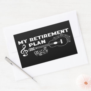 My Retirement Plan Guitar Funny Musicians Rectangular Sticker