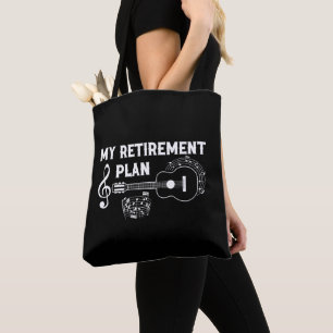 My Retirement Plan Guitar Funny Musicians Tote Bag