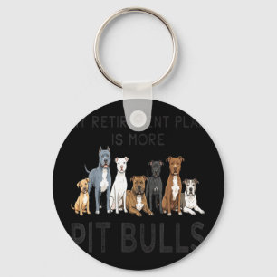 My retirement plan is more pit bulls funny design key ring
