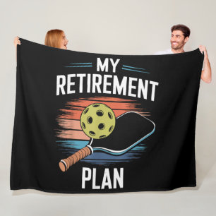My Retirement Plan Pickleball Player Fleece Blanket