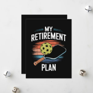 My Retirement Plan Pickleball Player Holiday Card