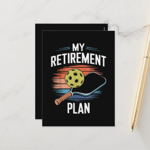 My Retirement Plan Pickleball Player Holiday Postcard
