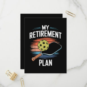 My Retirement Plan Pickleball Player Invitation Postcard